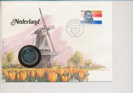 Hollandia 1983. 1G, Felbélyegzett Borítékban, Bélyegzéssel, Német Nyelvű Leírással T:1- Netherland 1983. 1 Gulden In Env - Non Classés