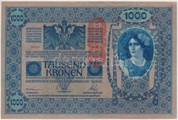 1902. 1000K Piros "Deutschösterreich" Felülbélyegzéssel, Mindkét Oldala Német T:II - Non Classés