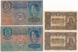 1902-1923. 8db-os Korona Bankjegy Tétel T:III,III- - Ohne Zuordnung
