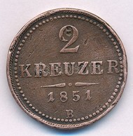 1851B 2kr Br T:2 Patina, Ph., Karcolás - Ohne Zuordnung