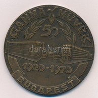 1970. "Gamma Művek-Budapest" Egyoldalas Br Plakett (70mm) T:1- ü., Hátlapon Ragasztónyom - Ohne Zuordnung