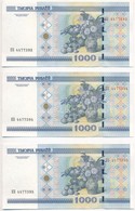 Fehéroroszország 2000. 1000R (7x) Sorszámkövetők T:I-,II  Belarus 2000. 1000 Rublei (7x) Sequential Serials C:AU,XF - Ohne Zuordnung