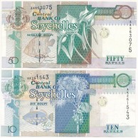 Seychelle-szigetek DN (1998) 50R + 2013. 10R T:II,III  Seychelles ND (1998) 50 Rupees + 2013. 10 Rupees C:XF,F - Ohne Zuordnung