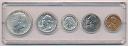 Amerikai Egyesült Államok 1964. 1c-1/2$ (5xklf) Forgalmi Sor Lezárt Plasztiktokban T:1,2 USA 1964. 1 Cent - 1/2 Dollar ( - Ohne Zuordnung