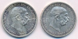 Ausztria 1912-1913. 2K Ag "Ferenc József" (2x) T:2 Austria 1912-1913. 2 Corona Ag "Franz Joseph" (2x) C:XF Krause KM#282 - Non Classés