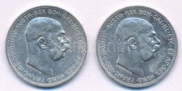 Ausztria 1914-1915. 1K Ag "Ferenc József" (2xklf) T:1- Austria 1914-1915. 1 Corona Ag "Franz Joseph" (2xdiff) C:AU  Krau - Ohne Zuordnung