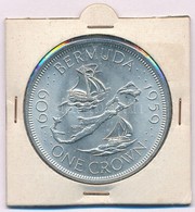 Bermuda 1959. 1C Ag "II. Erzsébet / A Gyarmatalapítás 350. évfordulója" Lezárt Tokban T:1 Bermuda 1959 1 Crown Ag "Eliza - Non Classés