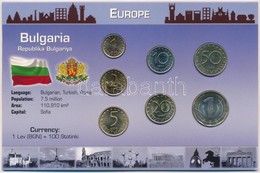 Bulgária 1999-2002. 1s-1L (7xklf) Forgalmi Sor Kartonlapon T:1,1-  Bulgaria 1999-2002. 1 Stotinka - 1 Lev (7xdiff) Coin  - Unclassified