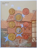 Dánia 2002. 1c-2E 8klf Db Próbaveretek, Szettben, Díszkiadásban T:BU Denmark 2002. 1 Cent - 2 Euro 8 Different Coins, Tr - Unclassified