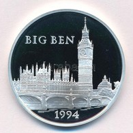 Franciaország 1994. 100Fr / 15 ECU Ag "Big Ben" Tanúsítvánnyal T:PP France 1994. 100 Francs / 15 ECU Ag "Big Ben" With C - Unclassified