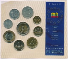 Litvánia 1991-2001. 1c - 5L (9xklf) Forgalmi Sor Sérült Műanyag Tokban T:1 Lithuania 1991-2001. 1 Centas - 5 Litai (9xdi - Non Classés