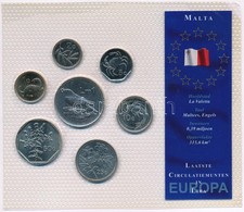 Málta 1998-2002. 1c-1L (7xklf) Forgalmi Sor Műanyag Tokban T:1 Malta 1998-2002. 1 Cent - 1 Lira (7xdiff) Coin Set In Pla - Non Classés