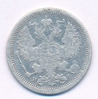 Orosz Birodalom 1876. 20k Ag "II. Miklós" T:2-,3  Russian Empire 1876. 20 Kopeks Ag "Nicholas II" C:VF,F Krause Y#22a.1 - Non Classés