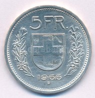 Svájc 1966B 5Fr Ag Technológiai Hibás Veret (lapkahiba) T:1-  Switzerland 1966B 5 Francs Ag Struck With Technological Er - Non Classés