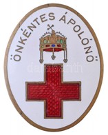 ~1930-1940. "Önkéntes ápolónő" Zománcozott Fém Jelvény (39x49mm) T:1- ~1930-1940. "Voluntary Nurse" Enamelled Metal Badg - Non Classés