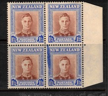 NZ 1947 1/3 KGVI Over-inked Flaw SG 687 UNHM #BIR48 - Ongebruikt