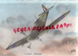 AVIATION - AVION VICKERS SUPERMARINE SPITFIRE-CHASSEUR MONOPLACE -MOTEUR ROLLS ROYCE 1200 CV-ARMEMENT 6 MITRAILLEUSES - 1939-1945: 2de Wereldoorlog