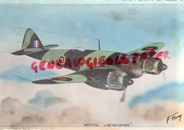 AVIATION - AVION  BRISTOL BEAUFIGHTER-BI MOTEUR DE COMBAT-ARMEMENT 6 MITRAILLEUSES - 1939-1945: 2de Wereldoorlog