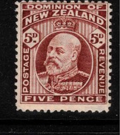 NZ 1909 5d Red-brown KEVII SG 397a HM #BIR13 - Nuovi