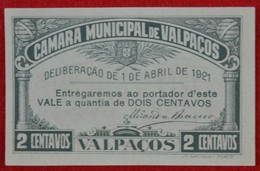 Portugal - Cedula De 2 Centavos / Camara Municipal  De Valpaços  / Distrito De Vila Real - Portugal