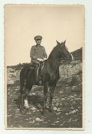 MILITARE  ITALIANO A CAVALLO   - FOTOGRAFICA  - NV   FP - Guerra 1939-45