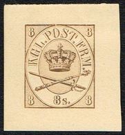 1886. Official Reprint. Large Oval Type. 8 Sk. Yellow Brown (Michel 14 ND) - JF166951 - Proofs & Reprints