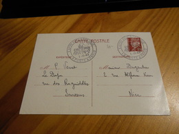 ENTIER PETAIN 1F20 EXPOSITION PHILATELIQUE LA POSTE A PARIS 1-11-42 - Overprinted Covers (before 1995)