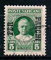 VATICANO PACCHI POSTALI 1931 FRANCOBOLLI DELLA SERIE CONCILIAZIONE SOPRASTAMPATI SASS.12 USATO VF - Postpakketten