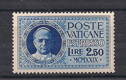 VATICANO ESPRESSI 1933 CONCILIAZIONE SASS. 2 MLH VF - Express