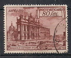 VATICANO ESPRESSI 1949 BASILICHE SASS. 12 USATO VF - Eilsendung (Eilpost)