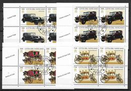 VATICANO  LIBRETTI 1997 CARROZZE ED AUTO PONTIFICIE SASS.5 (4 BLOCCHI ) MNH XF - Postzegelboekjes
