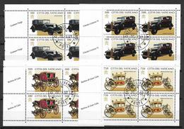 VATICANO  LIBRETTI 1997 CARROZZE ED AUTO PONTIFICIE SASS.5 (4 BLOCCHI ) MNH XF - Markenheftchen