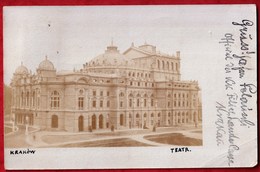 KRAKOW - KRAKAU - Teatr Miejski - RPPC - KuK Militar Post - Trebinje Bosnia Herzegowina 1899. Poland BF1/25 - Pologne