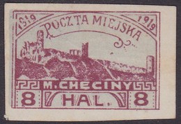 POLAND Checiny Local 1919 8 Hal Imperf Mint - Variedades & Curiosidades