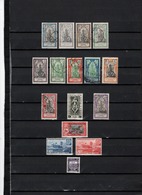 16 TIMBRES INDE OBLITERES & NEUFS** & * + SANS GOMME DE 1914  à  1948     Cote : 12,10 € - Oblitérés