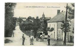 CPA 18 LES AIX-D'ANGILLON ROUTE D ENRICHEMONT - Les Aix-d'Angillon