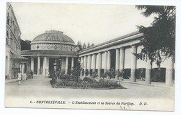 3546 Contrexeville  L'Etablissement Et La Source Du Pavillon Cachet Convoyeur 1932 Nancy à Langres Mouzon Luzarches Case - Autres & Non Classés