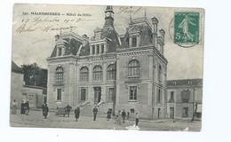 3548 Malesherbes Hotel De Ville 1907 Cachet Convoyeur Angers à Beaufort En Vallée Chalifour Andard  Brain-sur-l'Authion - Malesherbes