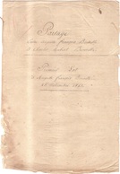 77 - VILLENOY - 1843 - Succession De Mme BOURETTE (née DUHOUX) : Partage Entre Auguste BOURETTE Et Charles BOURETTE - Villenoy