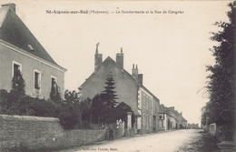 53 - Saint-Aignan-sur-Roë (Mayenne) - La Gendarmerie  Et La Rue Du Congrier - Saint Aignan Sur Roe