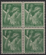 FR 1412 - FRANCE N° 432 Bloc De 4 Neuf** Type Iris - 1939-44 Iris