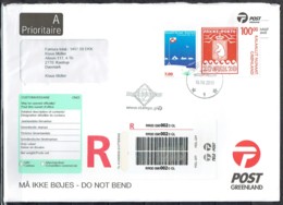 Greenland 2010.  Registered Mail Sent To Denmark. - Covers & Documents