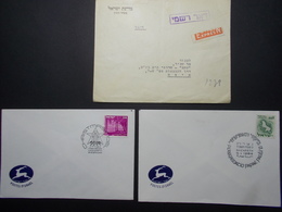 Marcophilie - ISRAEL - Lot De 3 Lettres Enveloppes - Timbres (2631) - Verzamelingen & Reeksen