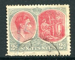 St Kitts & Nevis - 1938-50 KGVI Definitives - 2d Scarlet & Grey - P. 13 X 12 - Used (SG 71) - St.Christopher-Nevis & Anguilla (...-1980)