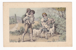 Enfants Avec Deux Très Belles Petites Chèvres VOIR ZOOM Et VOIR DOS C Fres Paris N°232 - 1900-1949