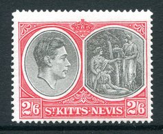 St Kitts & Nevis - 1938-50 KGVI Definitives - 2/6 Black & Scarlet - P.14 - HM (SG 76ab) - St.Christopher-Nevis-Anguilla (...-1980)