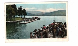 LAKE GEORGE, New York, USA, Ship Approaching Sagamore Dock, Green Island, 1906 UB Detroit Photographic Co. Postcard - Adirondack
