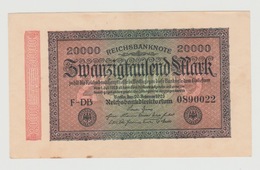 Banknote Reichsbanknote Duitsland 20000 Mark 1923 F-DB UNC - 20.000 Mark