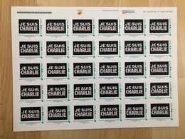 France 2015 Montimbramoi Planche Privée " Je Suis Charlie " Hebdo Attentat 4 Timbres 15/01/2015 - Other & Unclassified