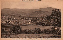 Langeac (Haute-Loire) Vallée De L'Allier Vue Panoramique, Sud-est, Ligne Paris-Nîmes - Collection Ollier - Langeac